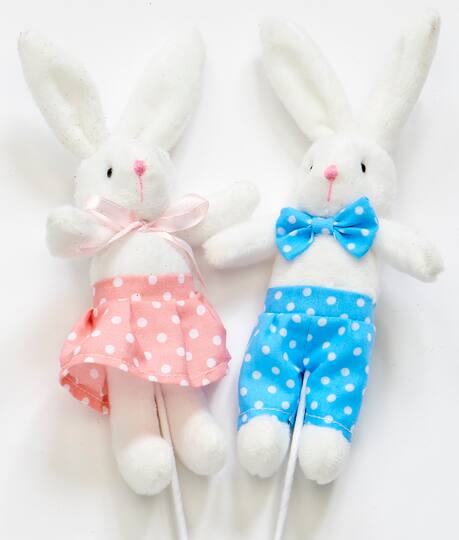 7" Bunny on Stem Set